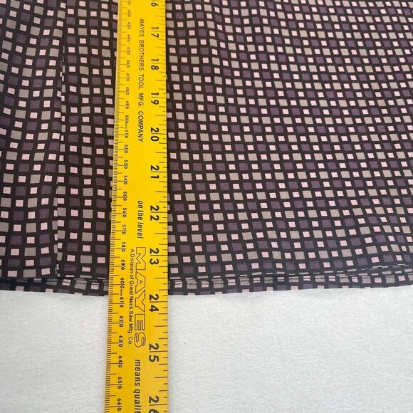 Y2K Vintage The Limited Silk Checkered A-Line Knee Length‎ Skirt Purple Women M - Picture 9 of 10